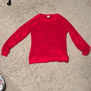 Red fleece pj shirt